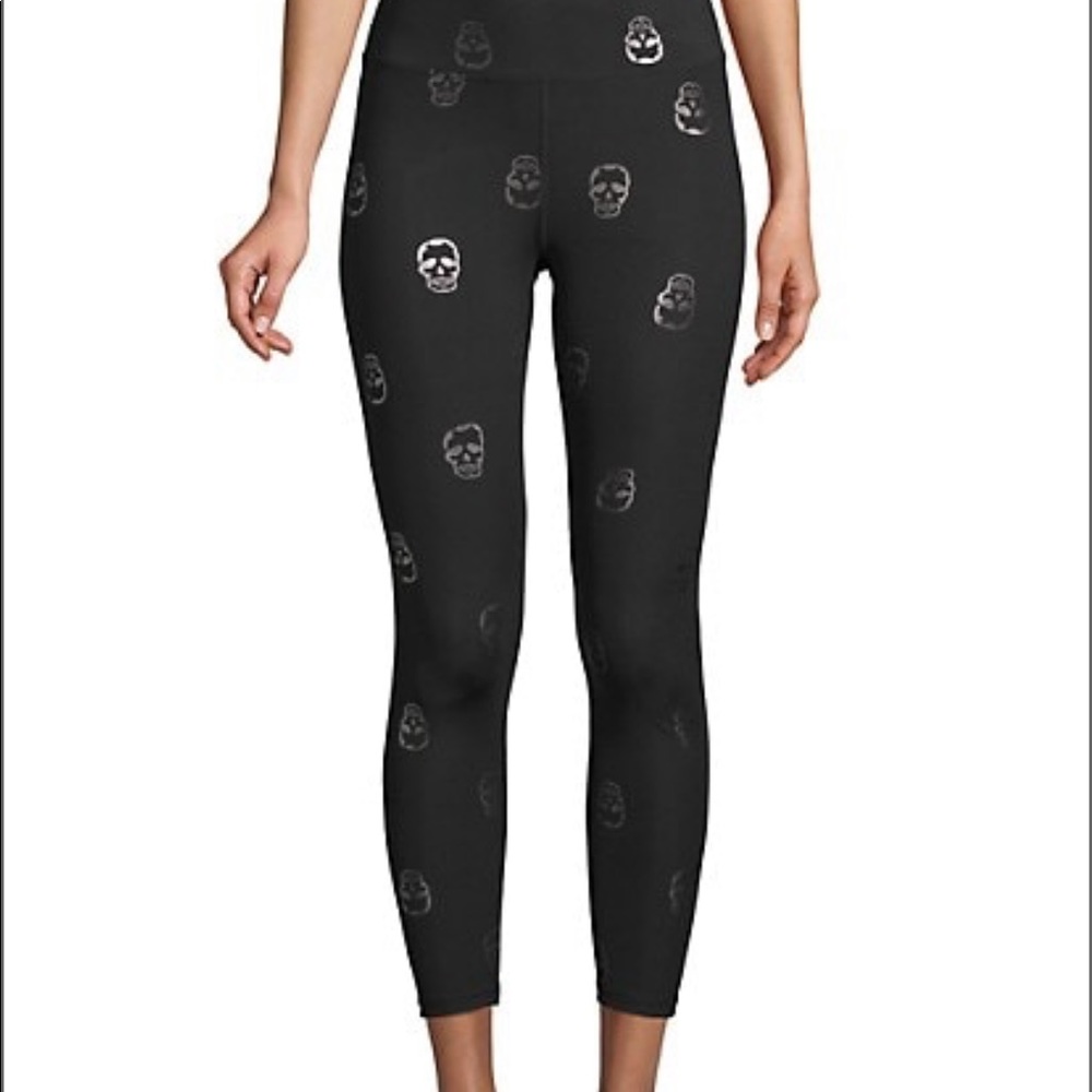 Nanette Lenore Foil Skull-Print Leggings